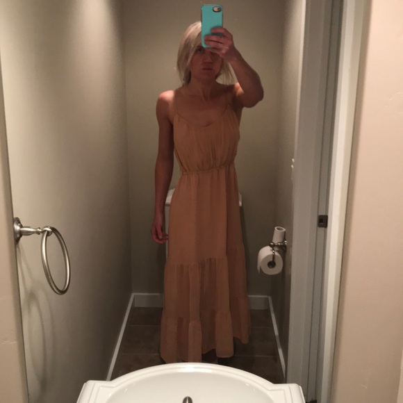 Joie Silk Spaghetti Strap Maxi Dress Small Pink - Picture 7 of 8